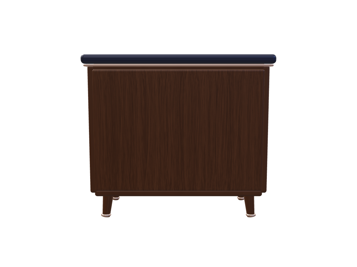 Fluted walnut cabinet: back reference