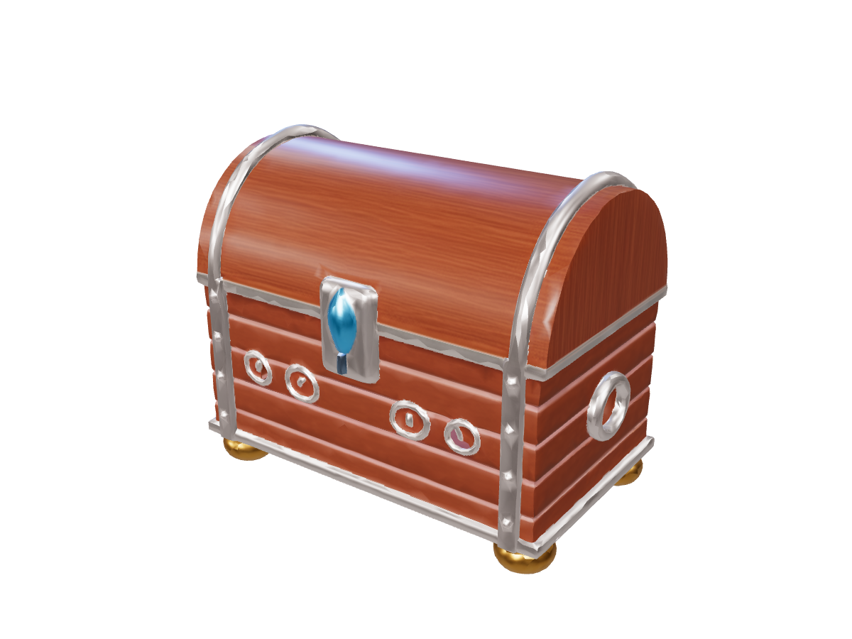 Sapphire-inlaid treasure chest